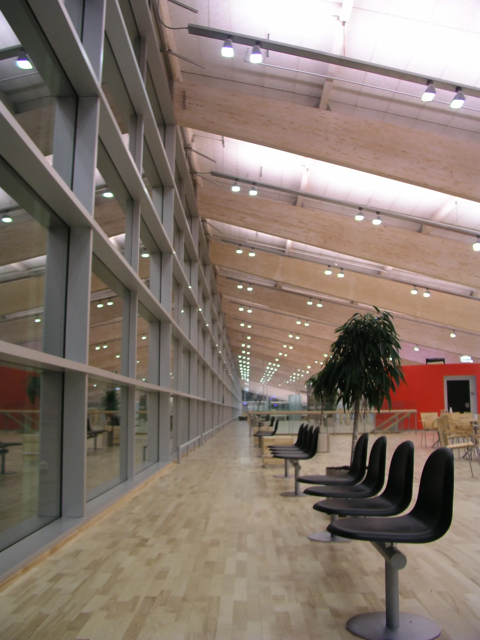 Waiting area at Aalborg Airport.
