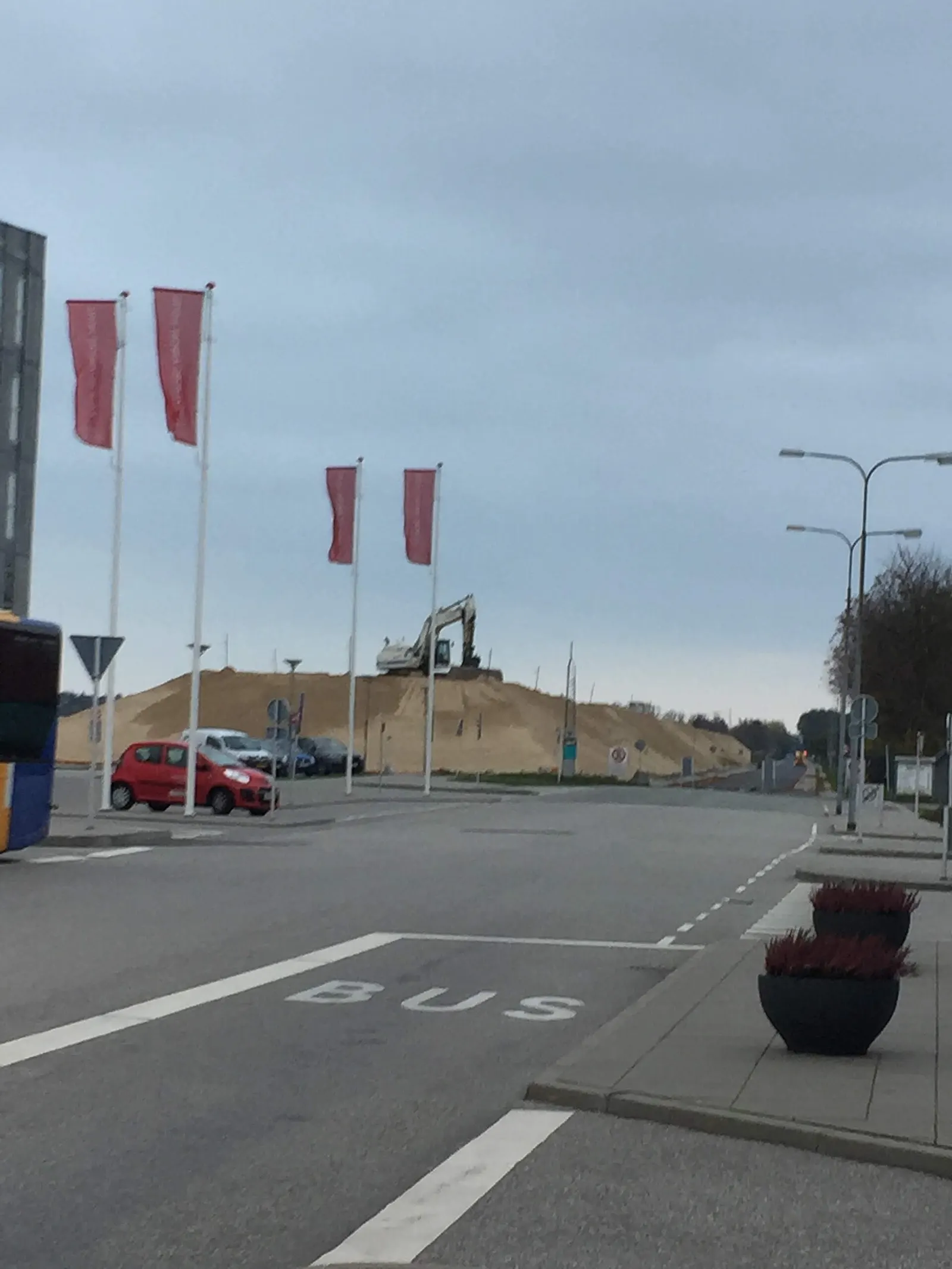Aalborg Airports new train connection during its building process in October 2018