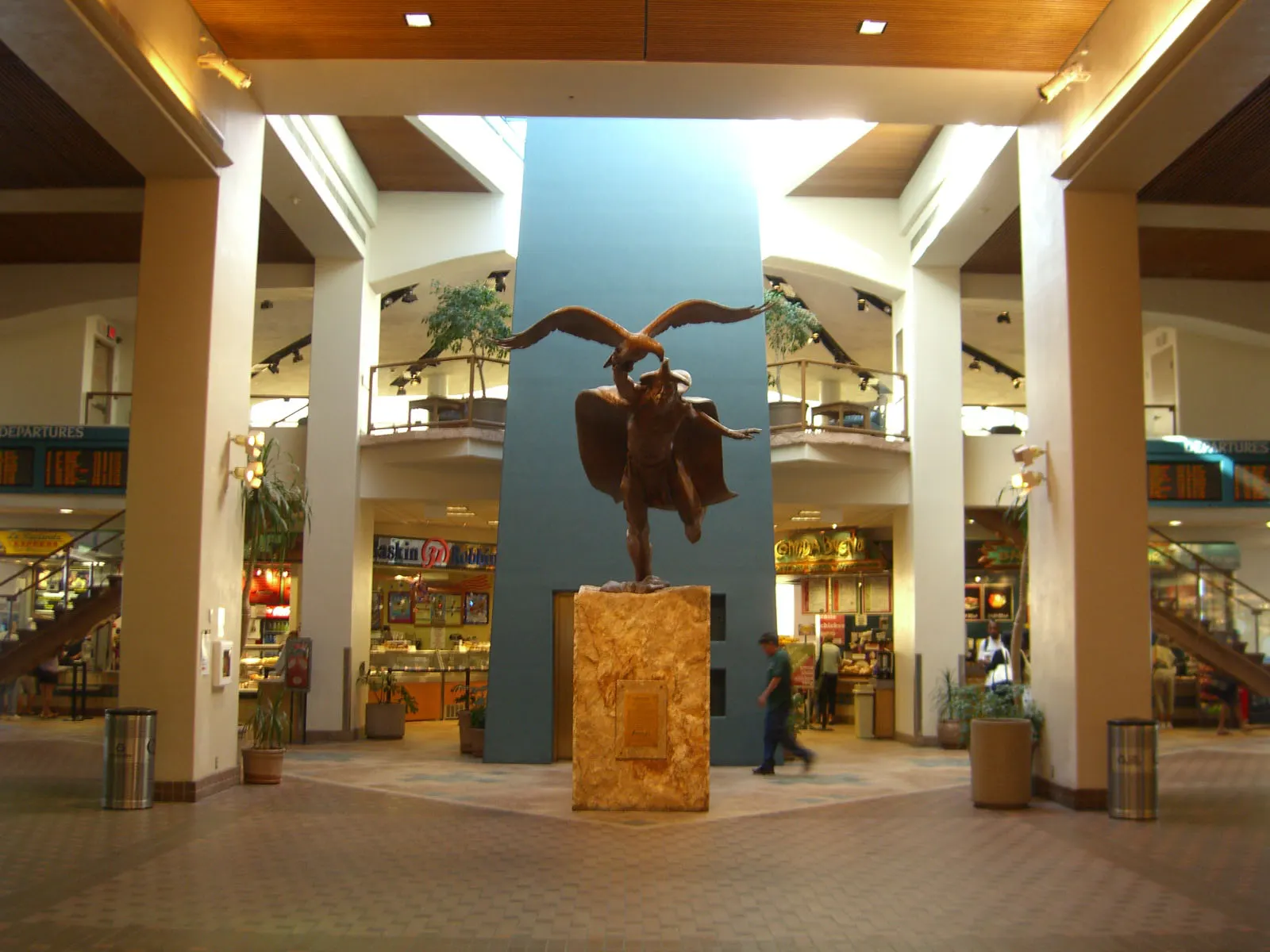 Sculpture in a public hall at Albuquerque International Sunport.