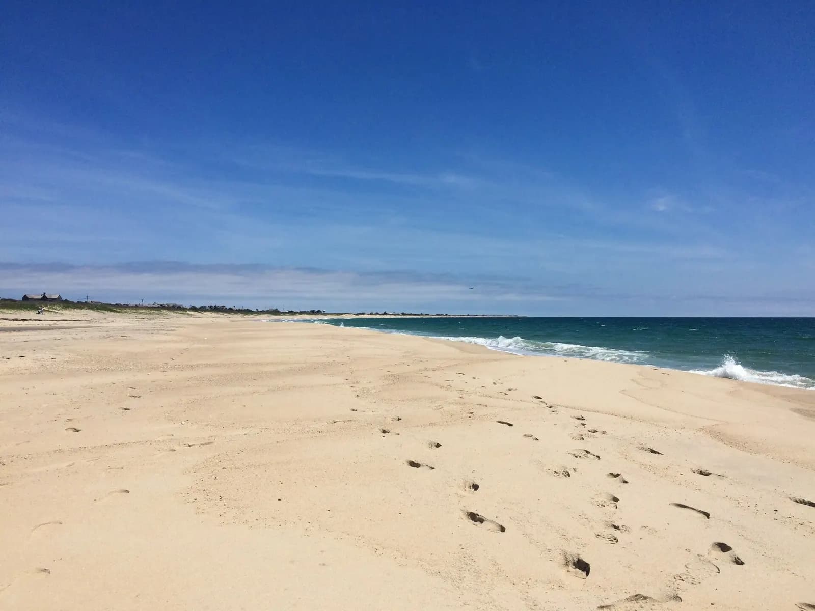 View of Surfside Beach, looking east toward Nantucket Memorial Airport.