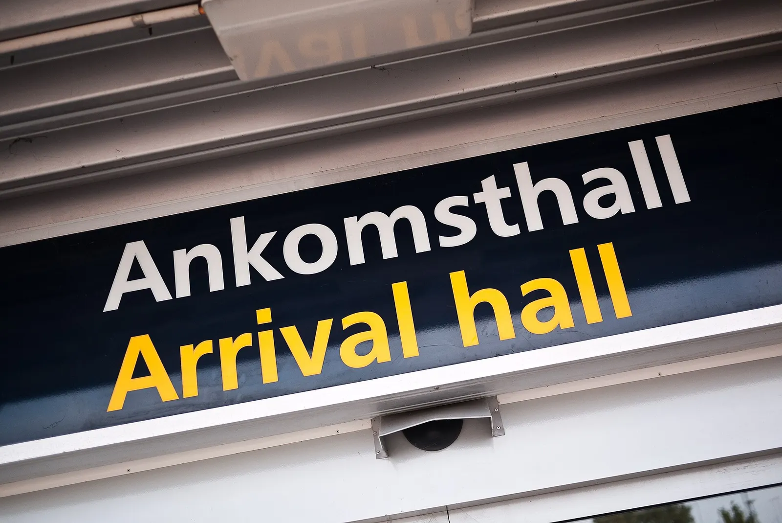 Arrival hall interior at Ängelholm–Helsingborg Airport