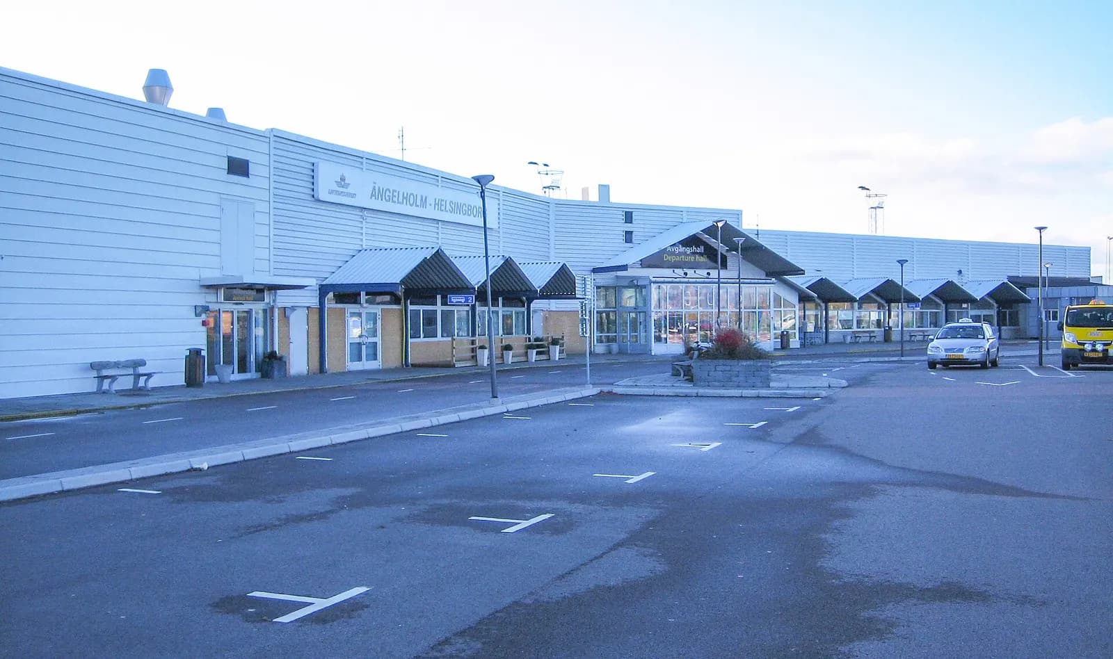 Landside entrance to Ängelholm–Helsingborg Airport