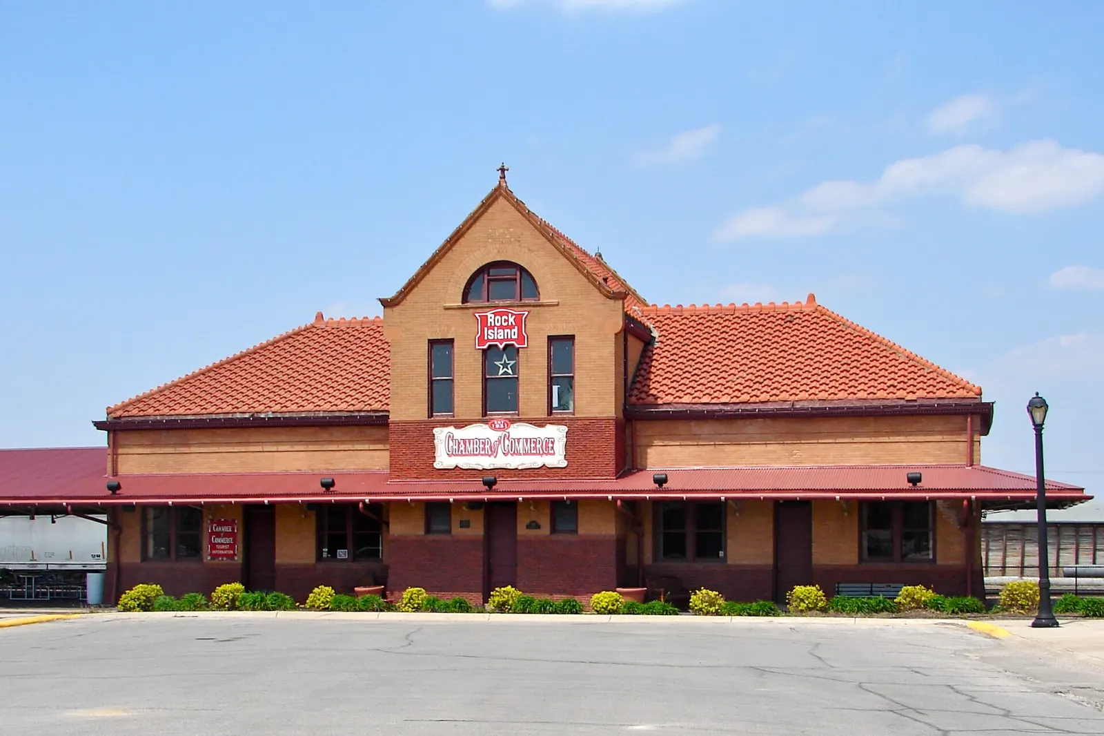 Chicago, Rock Island & Pacific Railroad Depot on the NRHP since February 23, 1994. Right downtown at junction of 1st and Chesnut Sts., Atlantic, Cass County, Iowa.