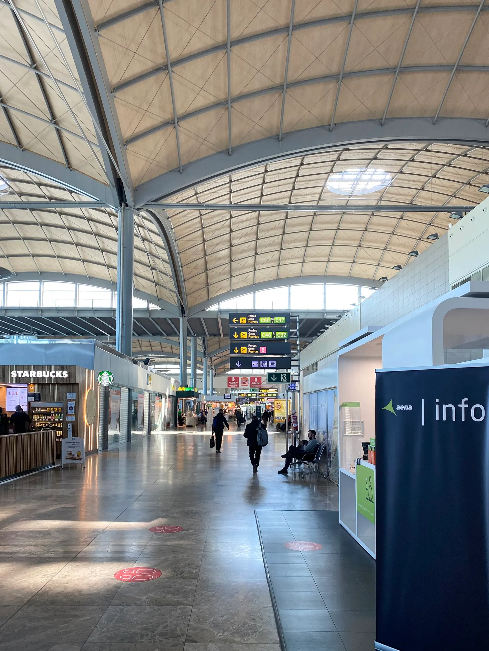 Airside departure area at Alicante-Elche Airport