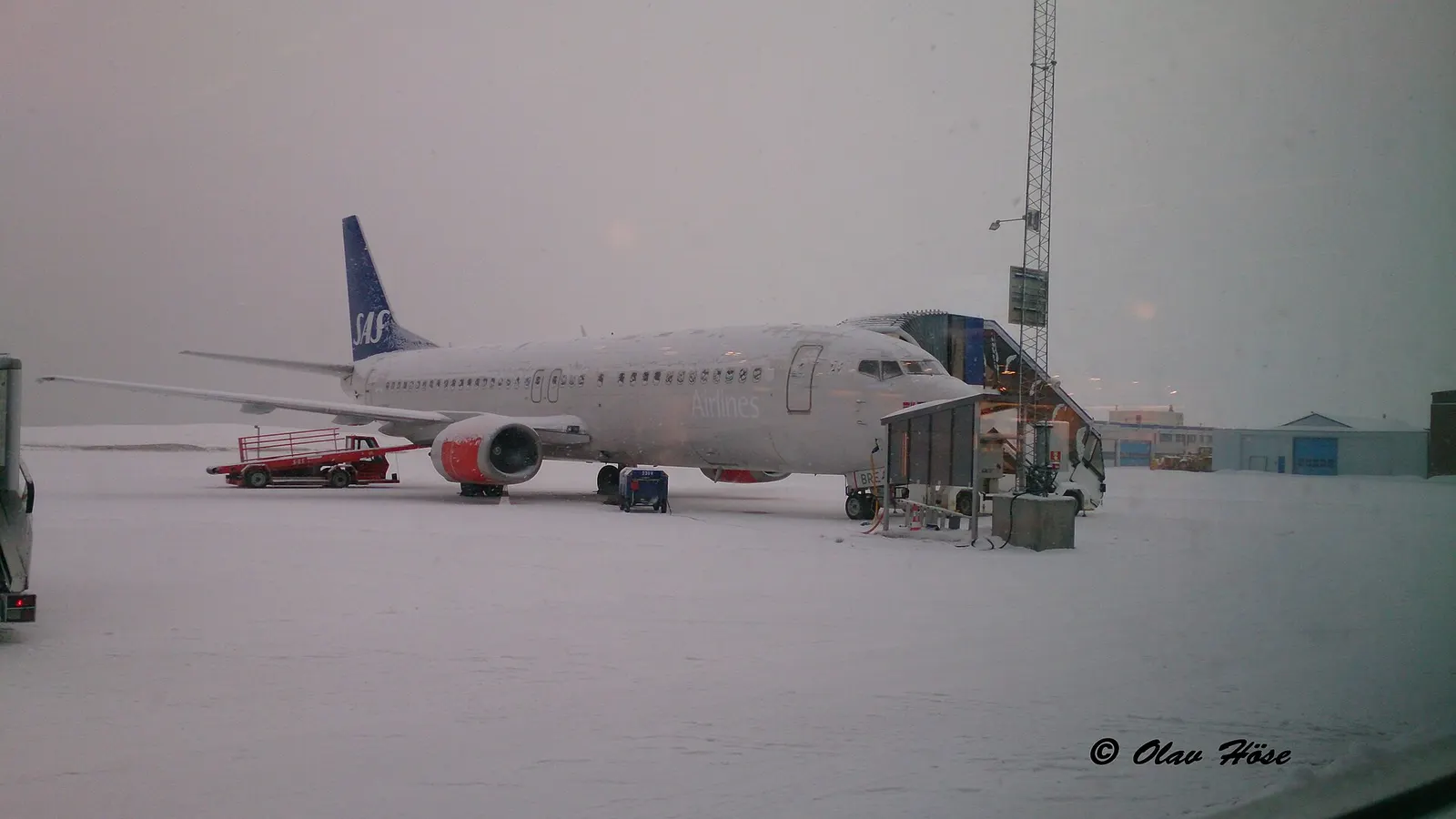 A SAS boeing 737 in Alta Airport April 2013