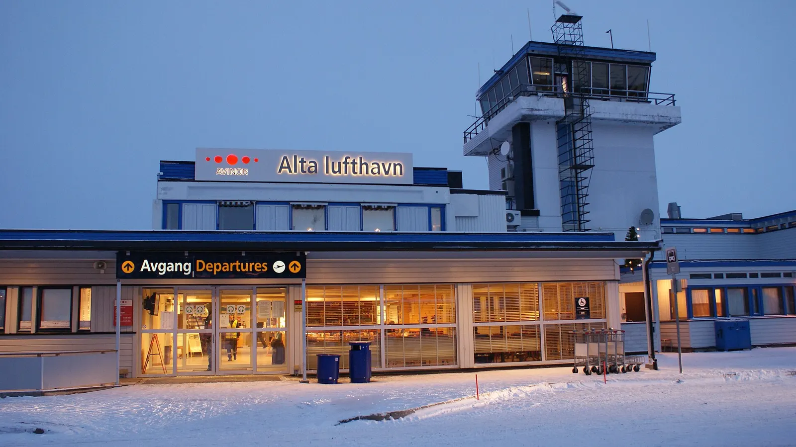 Alta Airport, Finnmark, Norway. Old terminal (replaced in the summer of 2009)