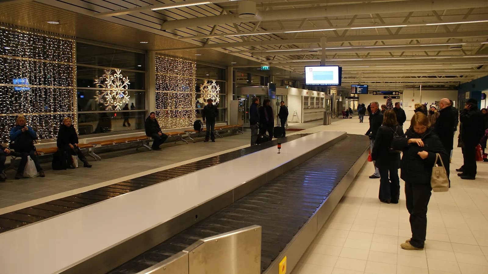 Alta Airport, Finnmark, Norway. Conveyor belt in the new terminal, opened September 2009