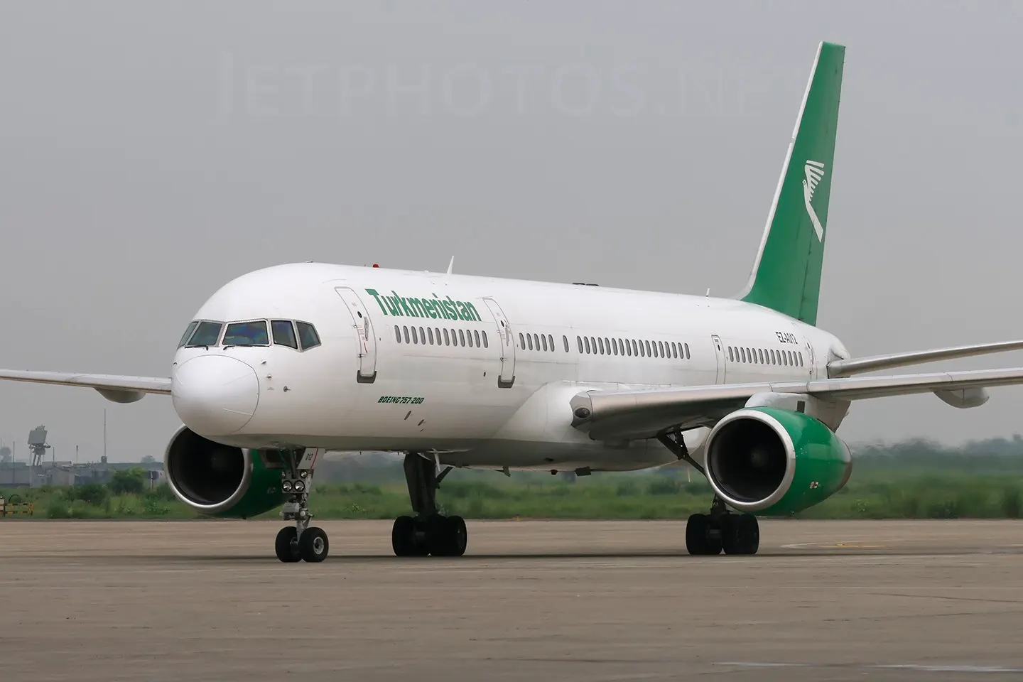 Turkmenistan Airlines Boeing 757-200 registered EZ-A012 at Sri Guru Ram Dass Jee International Airport, Amritsar, India.