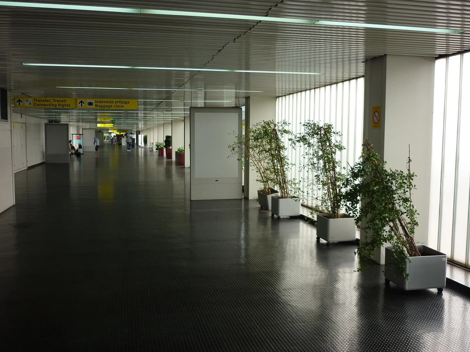 Interior of departure area at Belgrade Airport, Serbia