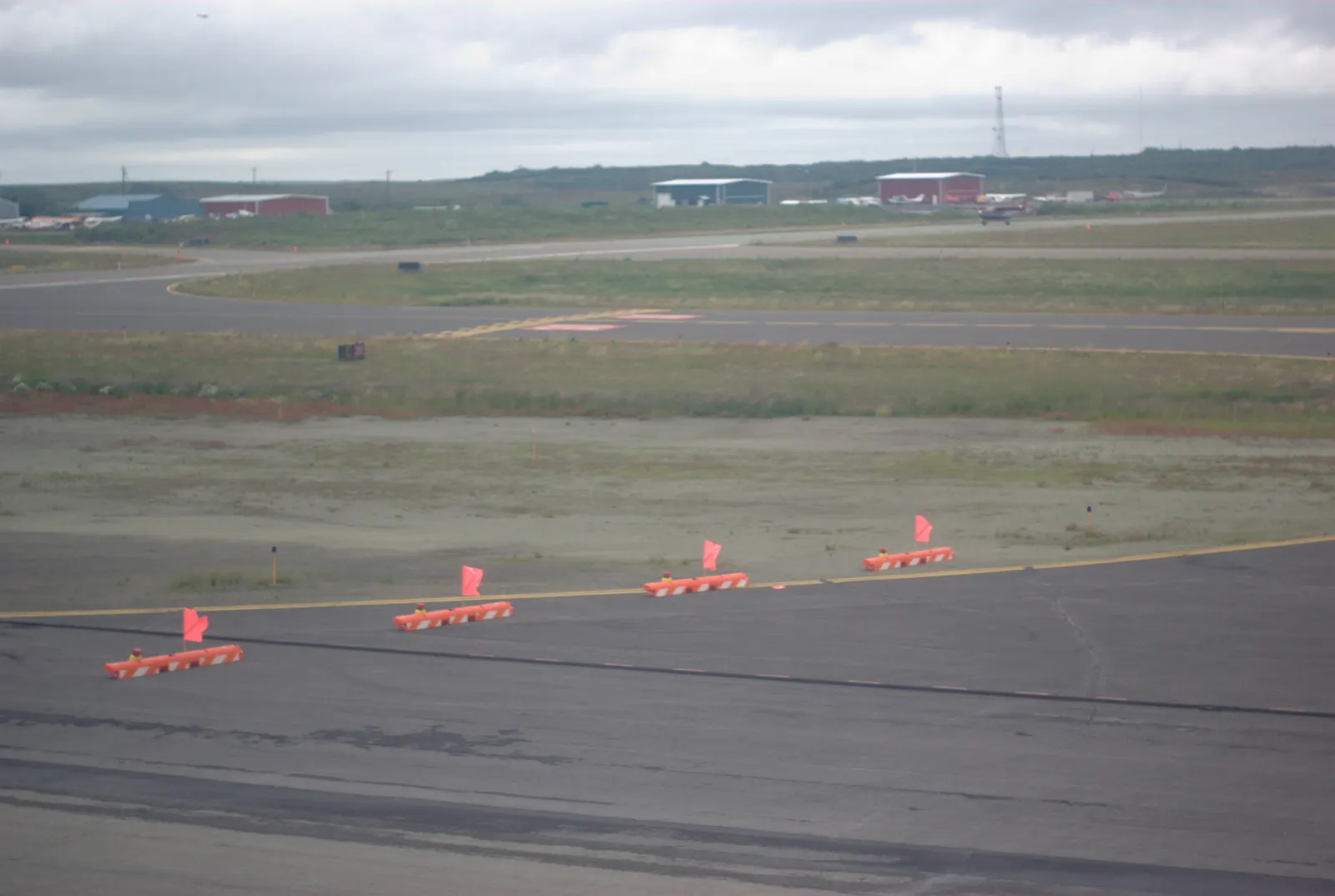 Ramp and terminal campus at Bethel Airport photographed from the airfield side in July 2012.