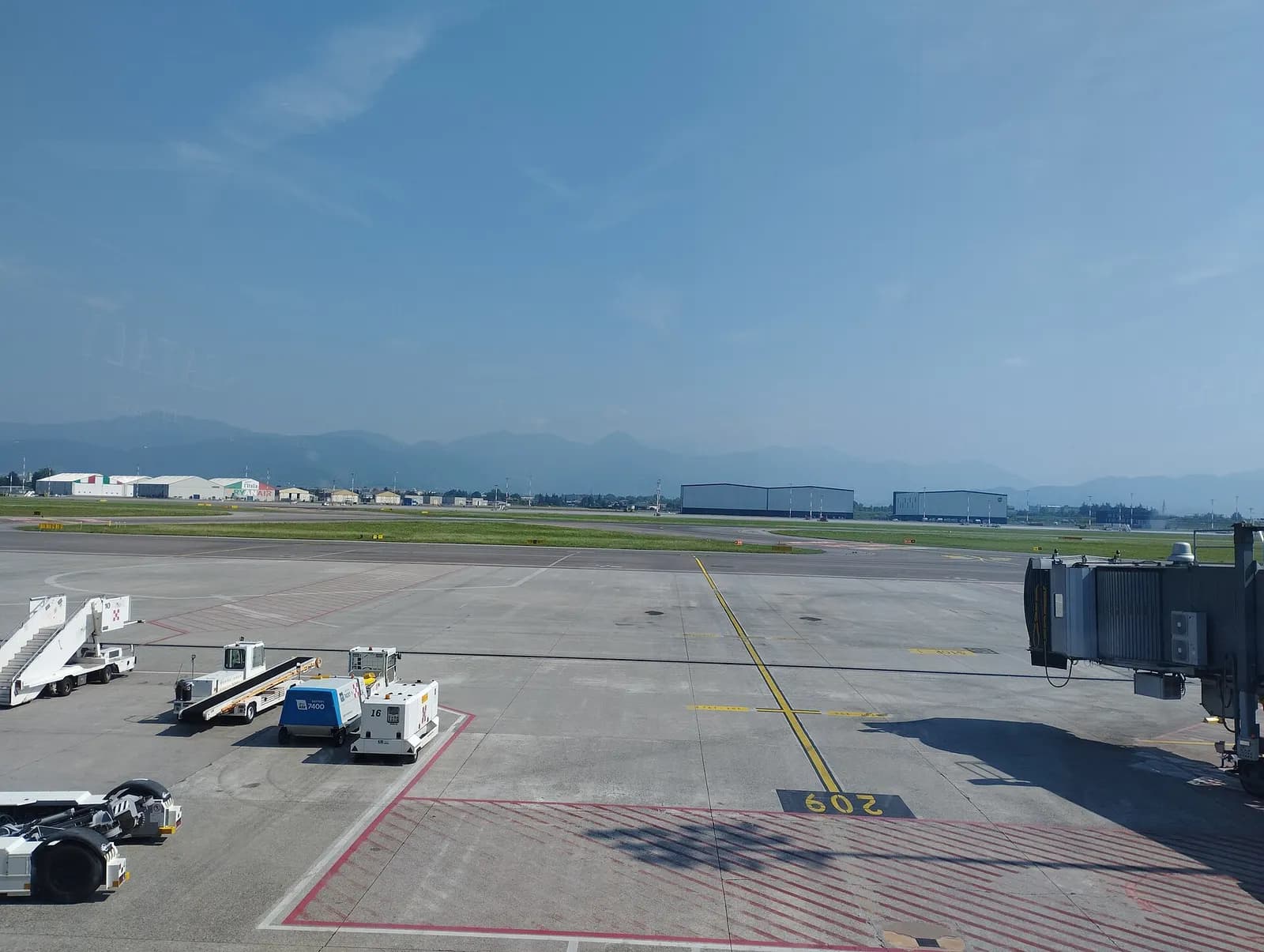 Orio al Serio Airport buildings and airside area (BGY)