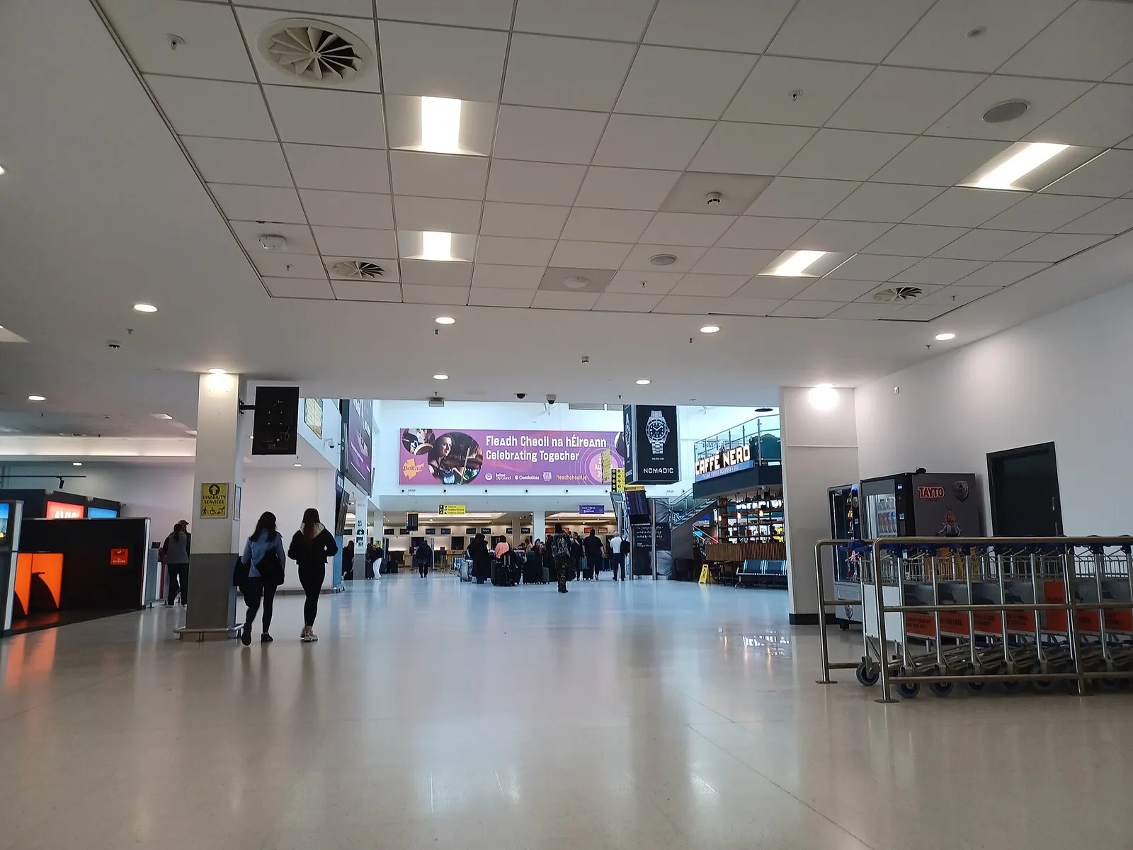 Inside the passenger terminal at George Best Belfast City Airport