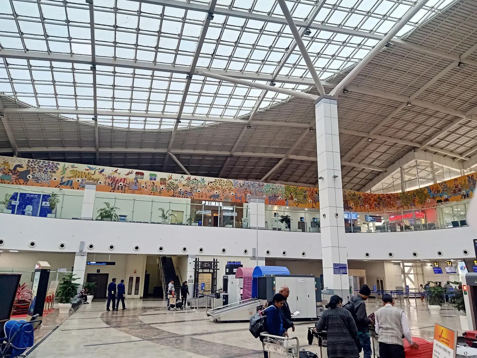 Raja Bhoj International Airport building from inside