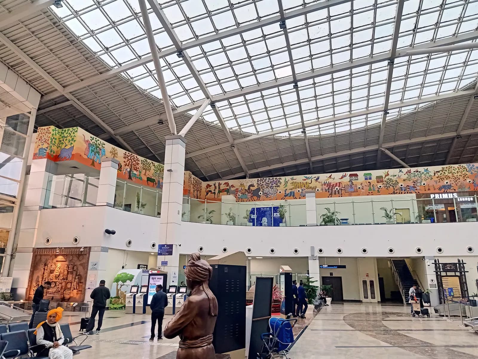Raja Bhoj International Airport building from inside