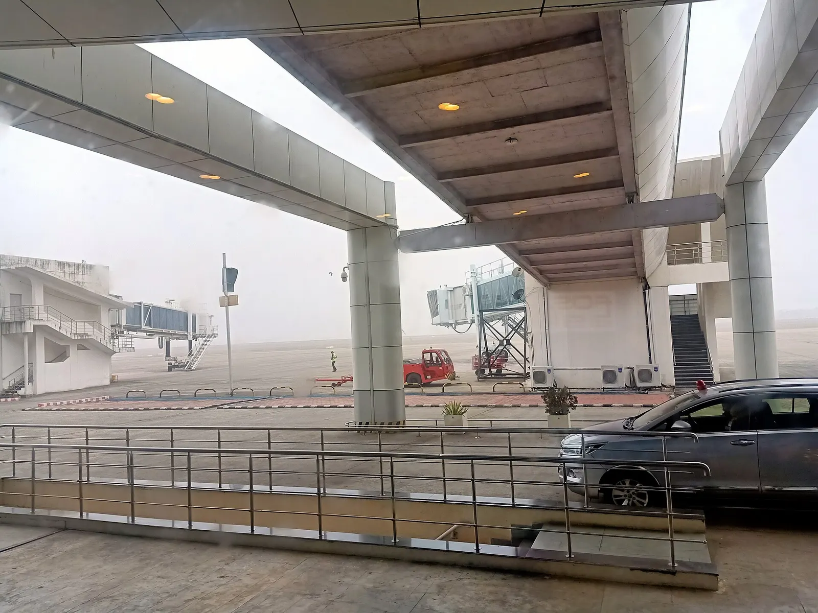 Raja Bhoj International Airport building from inside