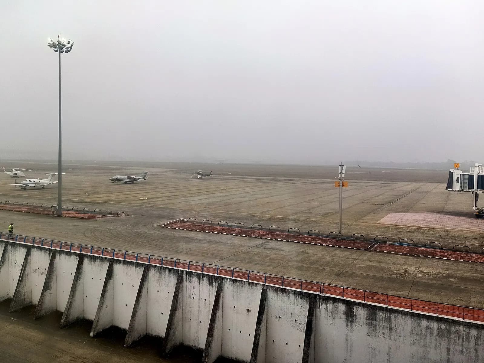 Raja Bhoj International Airport building from inside