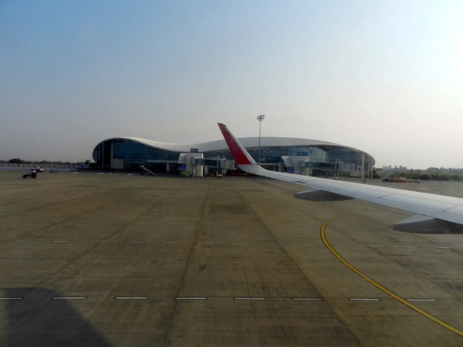 View of Raja Bhoj airport from the apron
