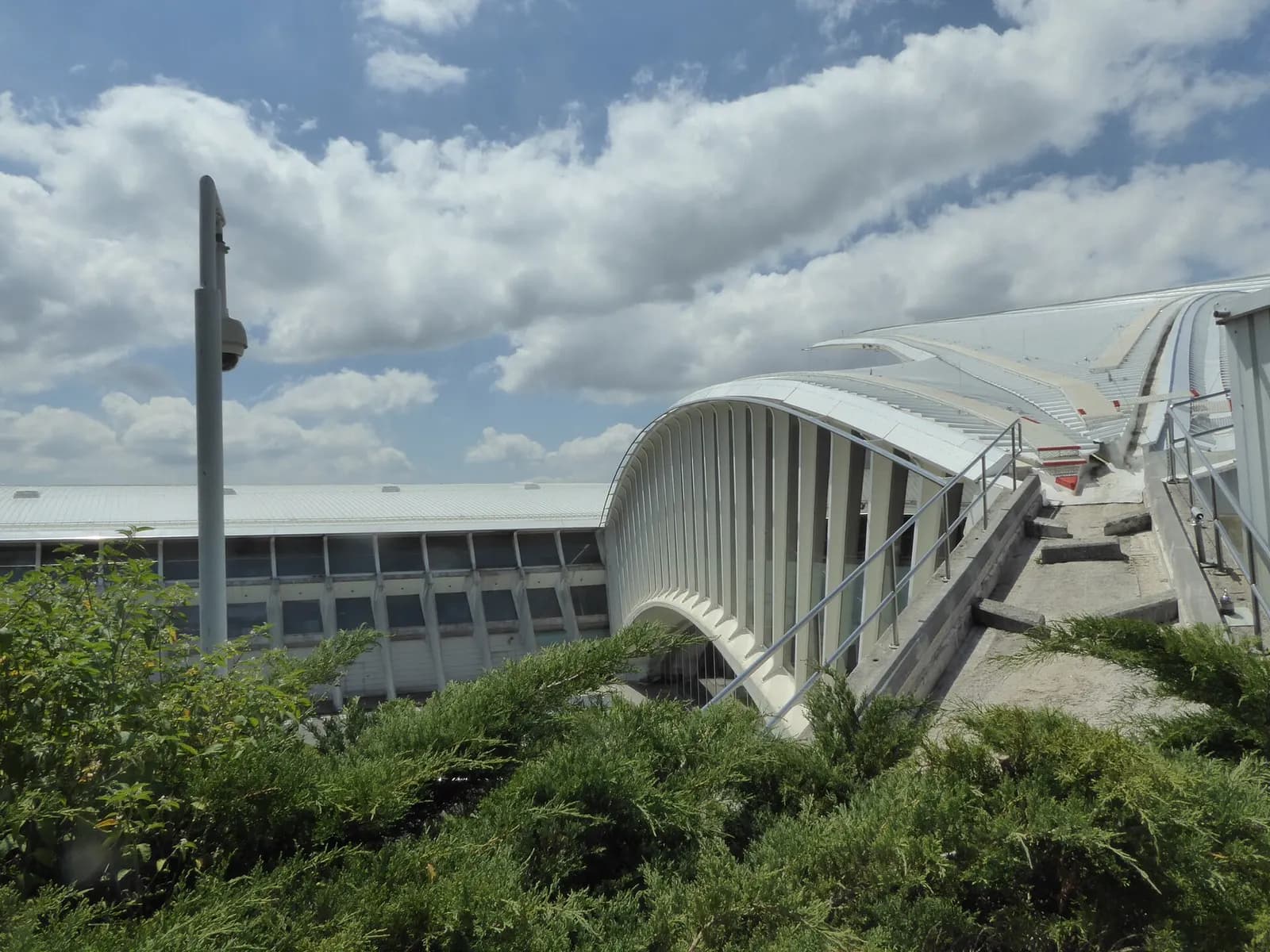 Bilbao Airport La Paloma terminal exterior, May 2019