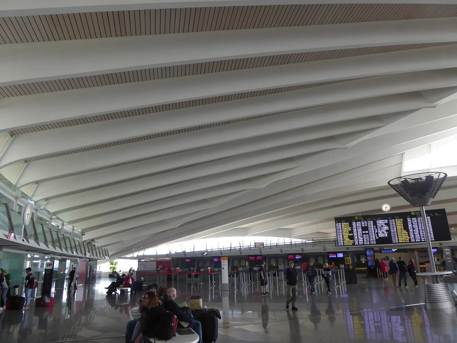 Bilbao Airport Calatrava terminal wing exterior, May 2019