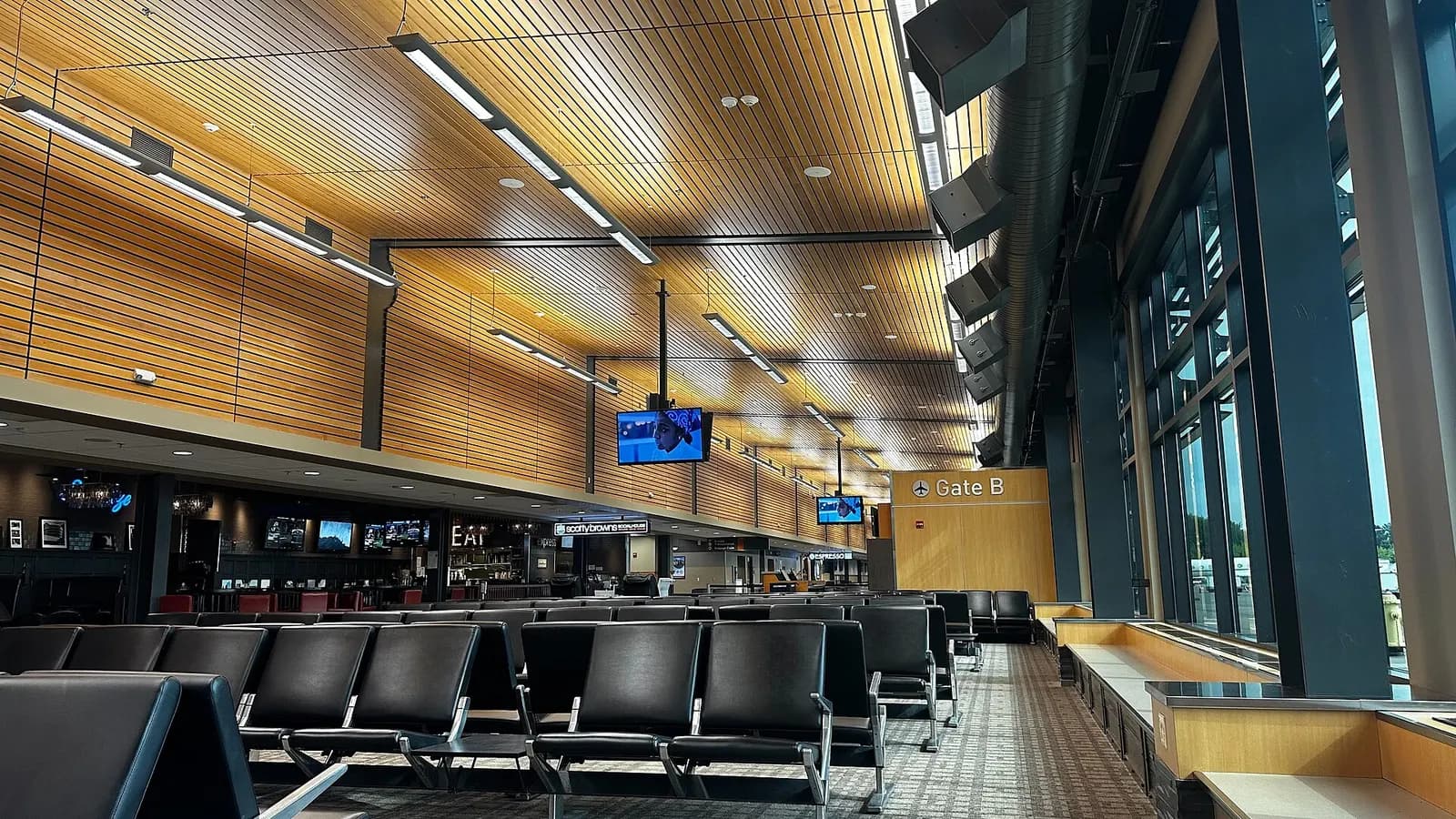 Inside the Bellingham International Airport terminal in August 2024.