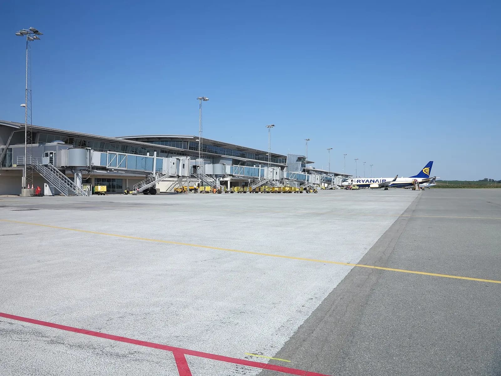 Billund International Airport terminal and apron