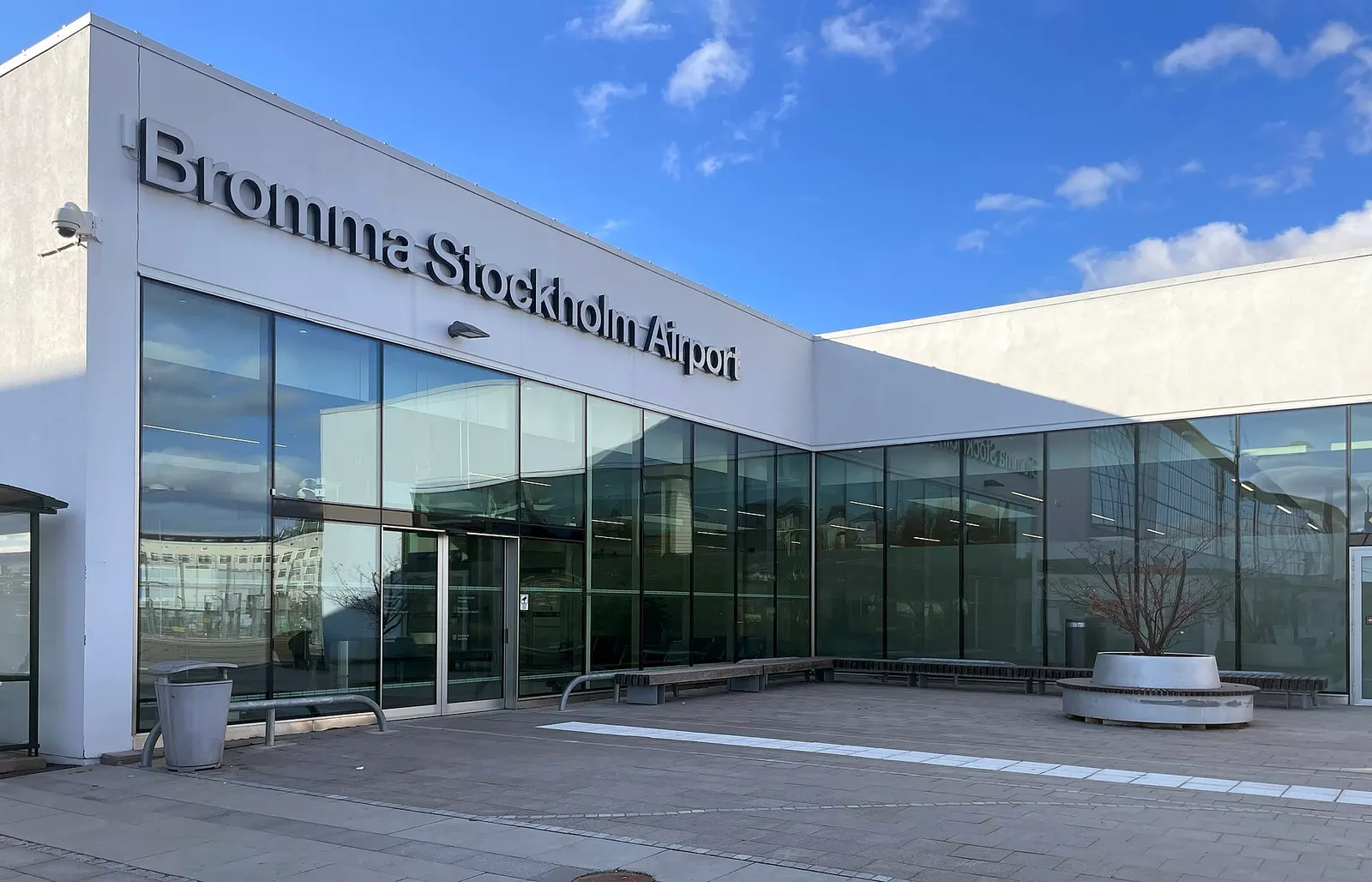 Bromma Airport in 2024 - arrivals entrance