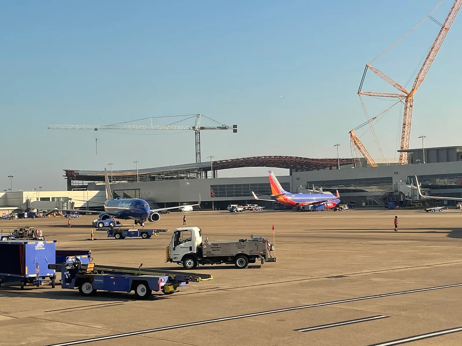 Nashville International Airport construction in August 2021