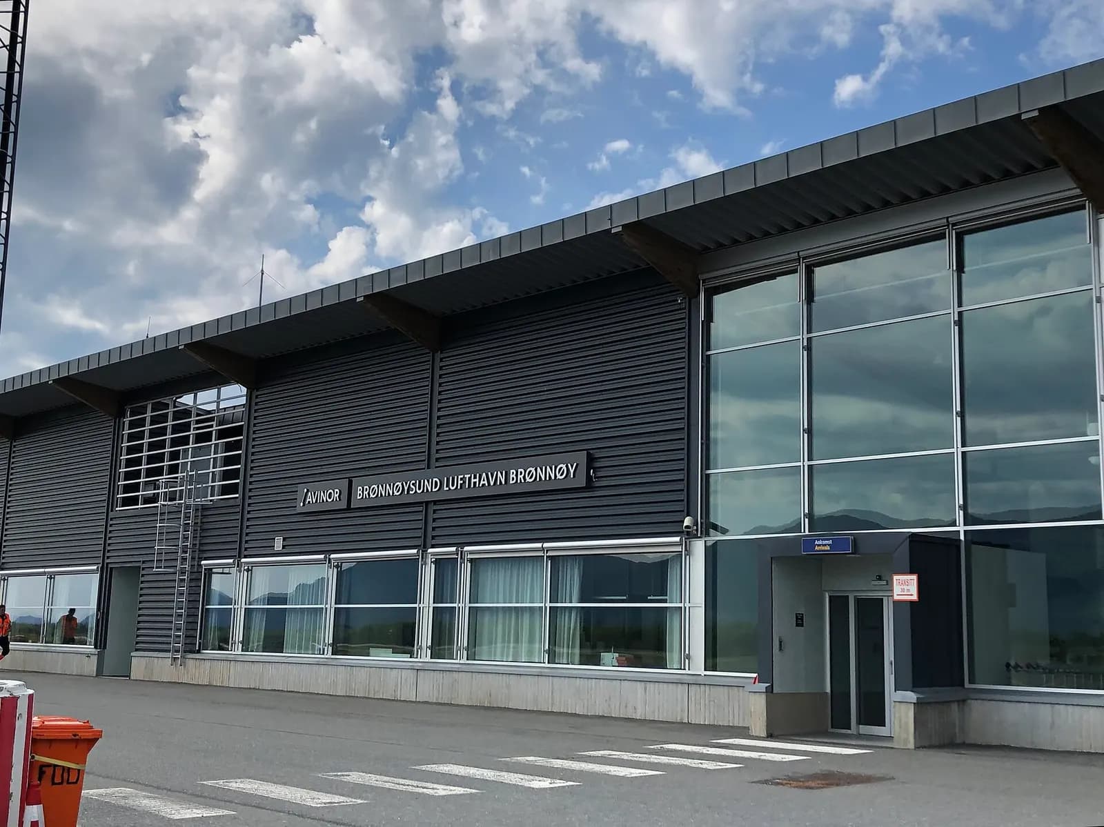 Overview of Brønnøysund Airport from airside in 2019