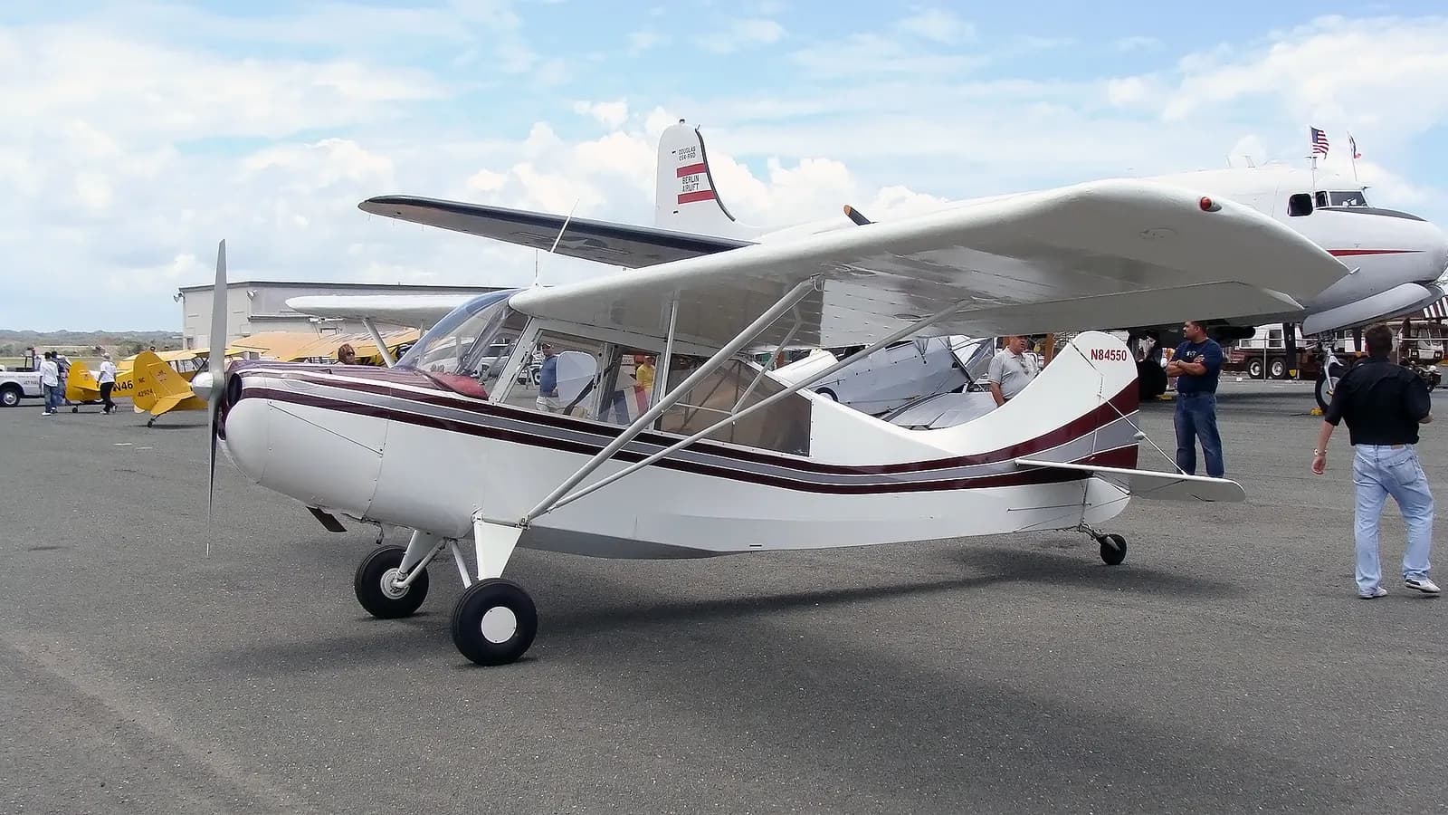 Aeronca 7AC Champion on the ramp at Rafael Hernández Airport during a 2009 fly-in