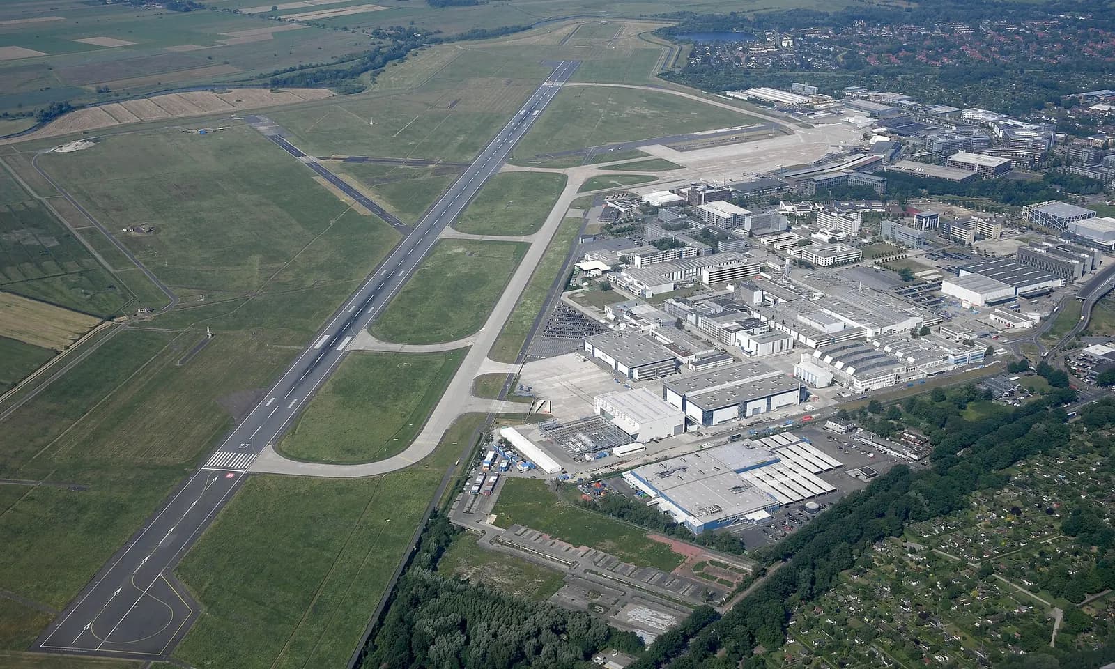 Aerial image of the Bremen airport