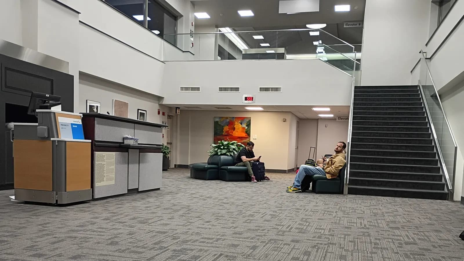 May 2026 interior of Baton Rouge Metropolitan Airport looking across the ticketed-passenger hall.