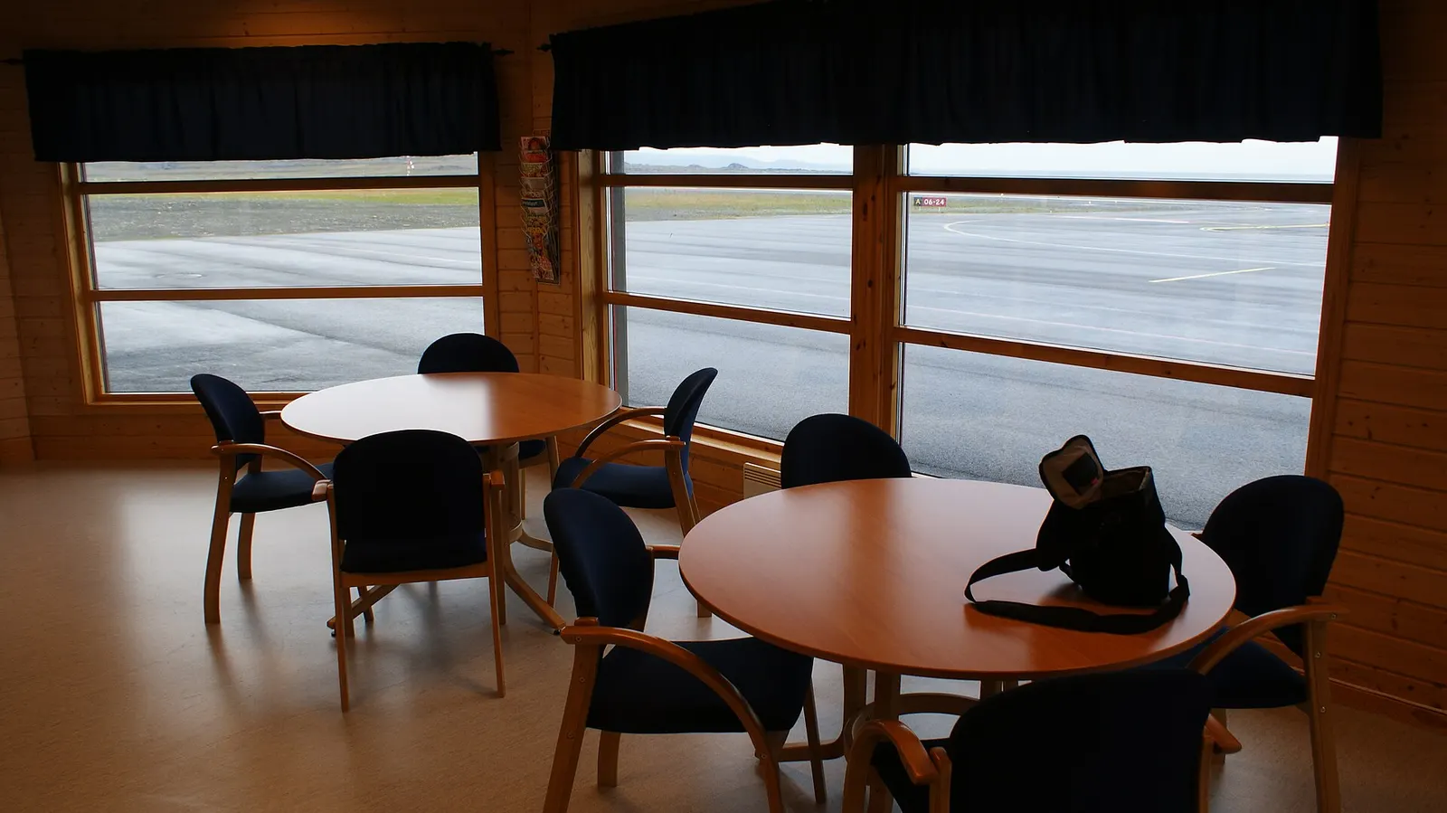 Berlevåg Airport, Varangerhalvøya, Finnmark, Norway. Airside waiting area.