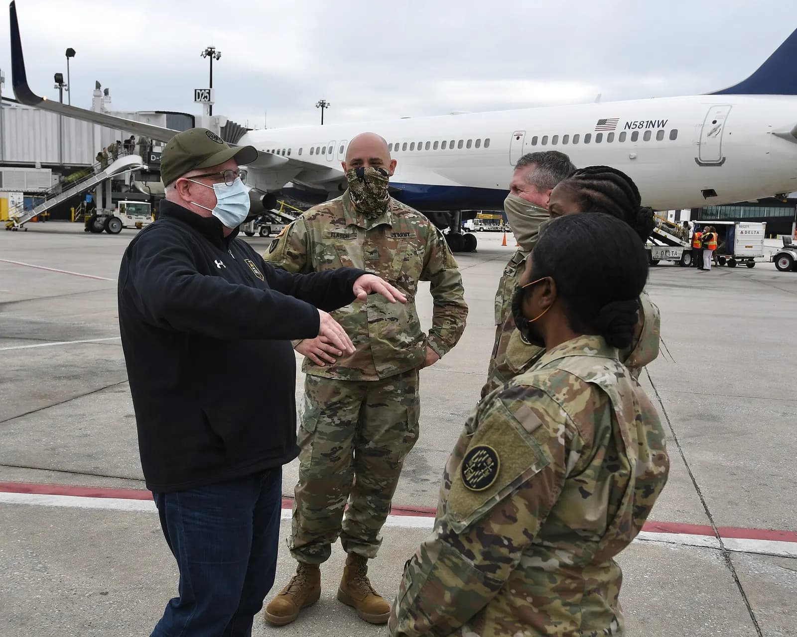Governor Hogan Helps Send Off a Deployment of National Guardsmen by Patrick Siebert at Baltimore/Washington International Thurgood Marshall Airport