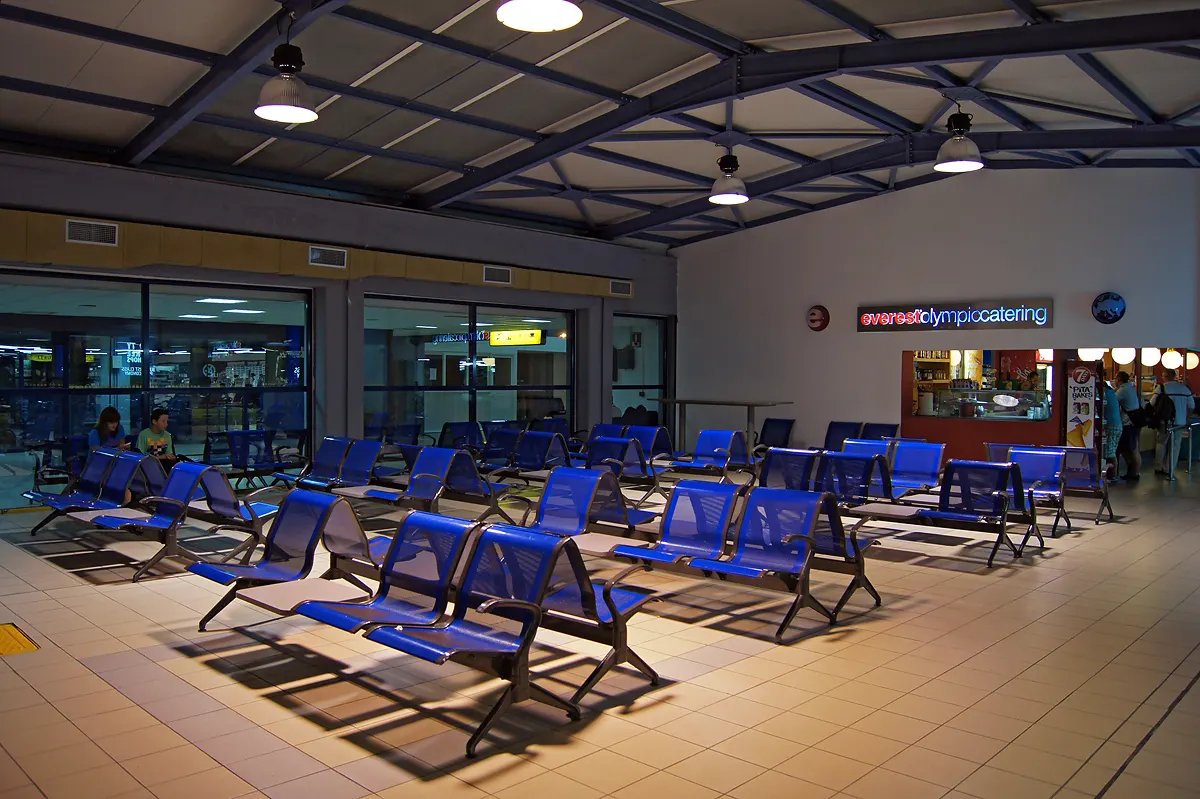 Duty-free and retail interior inside Corfu Airport terminal