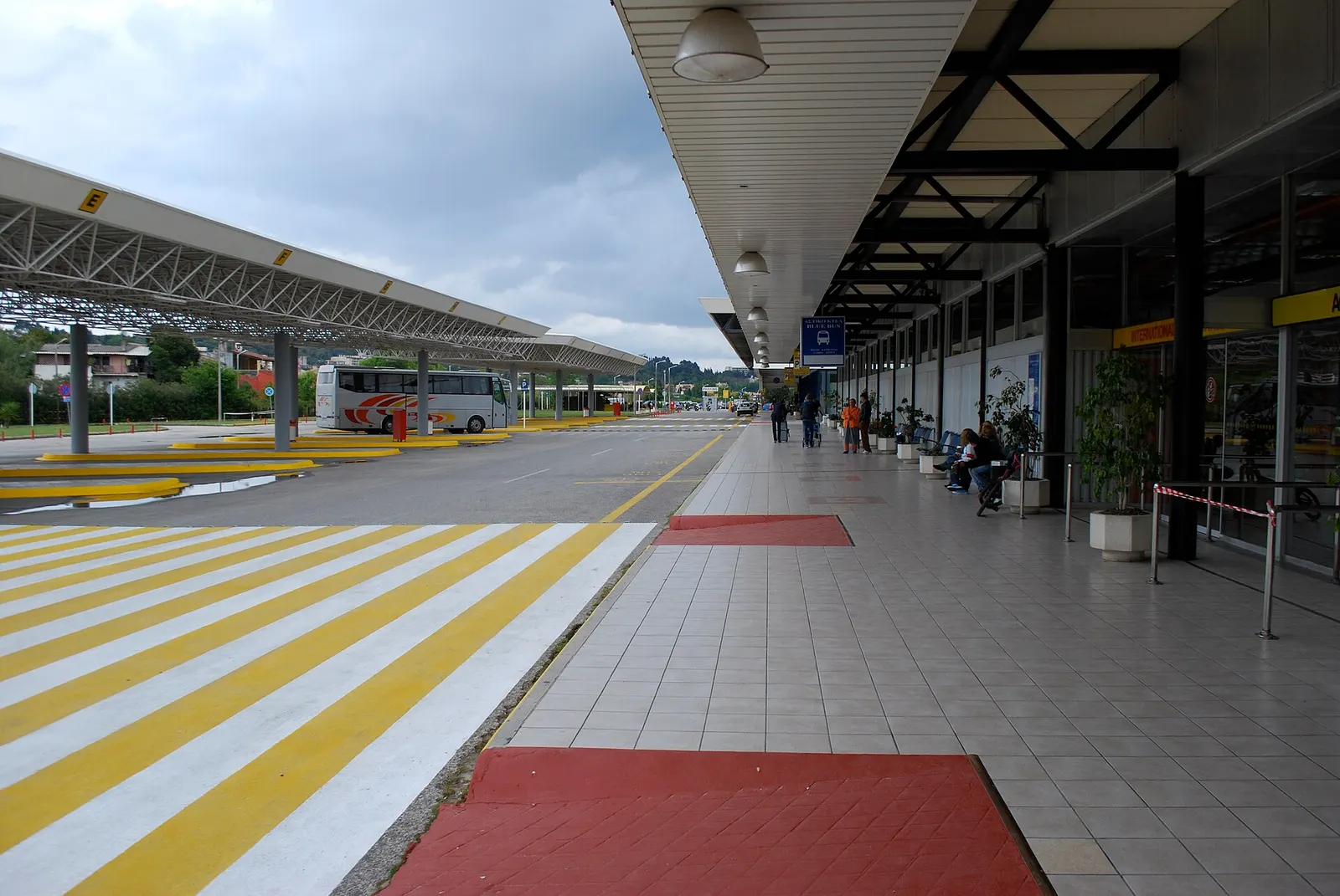 Corfu Airport terminal building facade