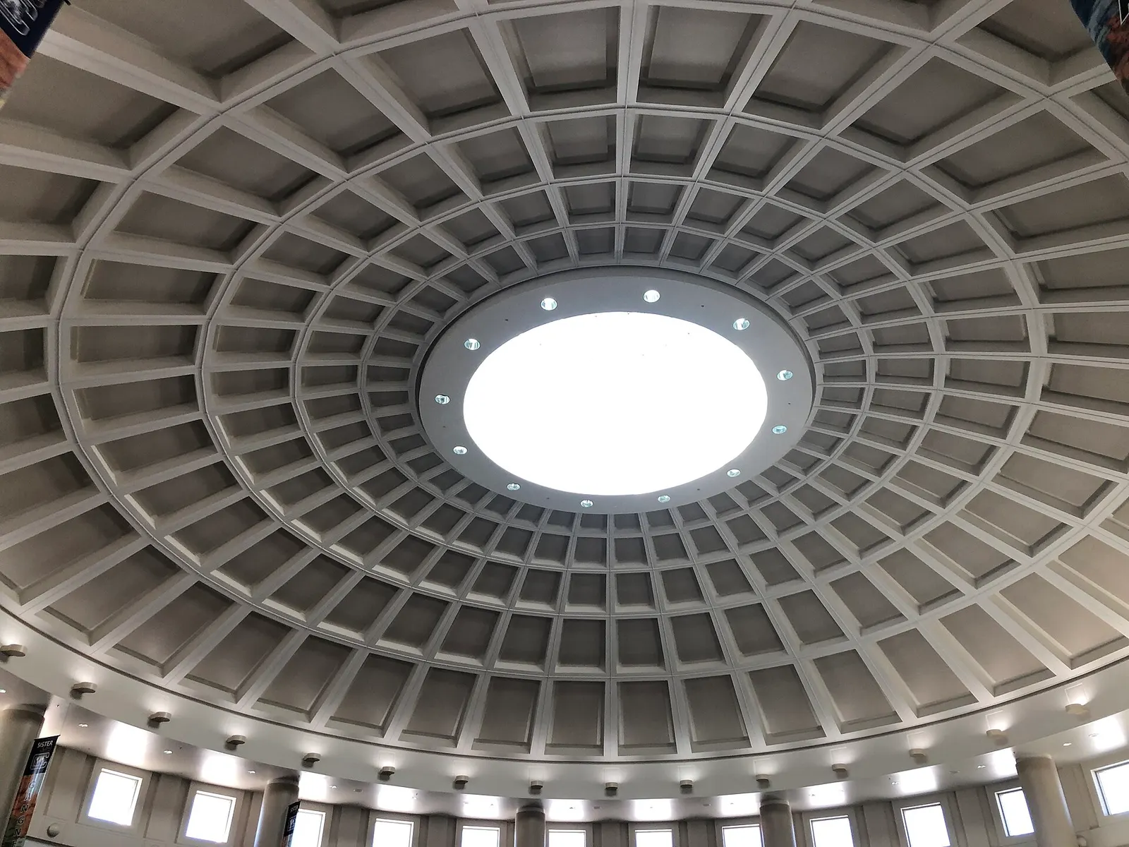 Dome ceiling inside Chattanooga Metropolitan Airport