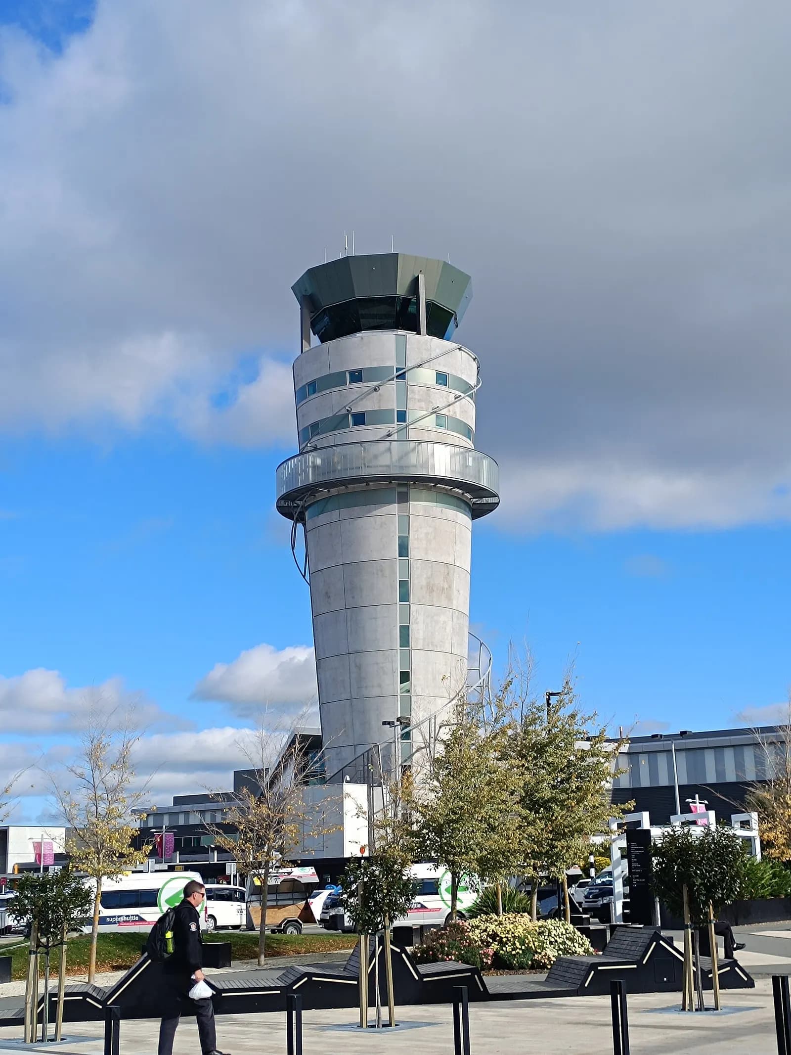 Christchurch International Airport control tower, May 2025
