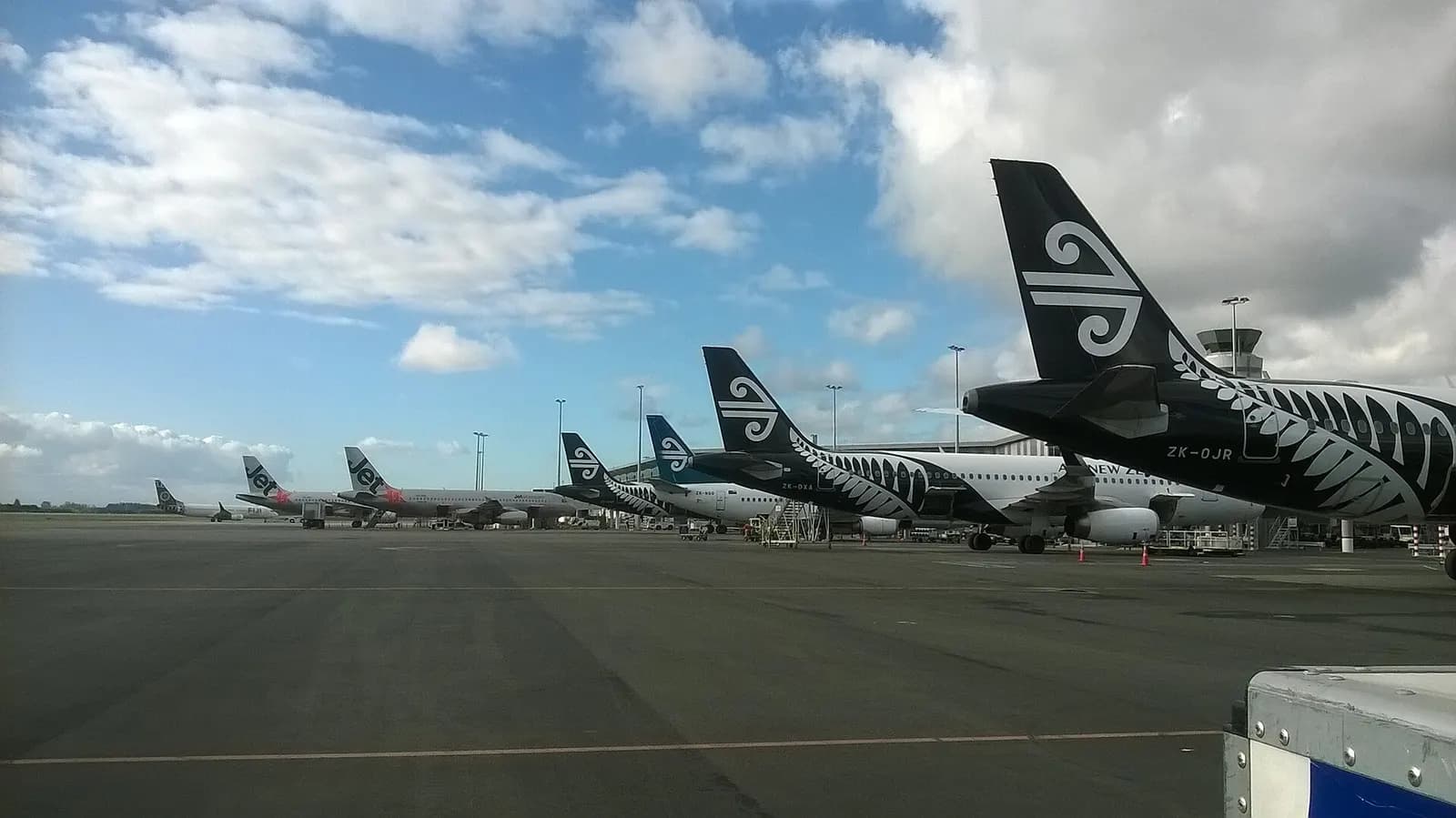 Apron view looking north from Gate 17 at Christchurch Airport