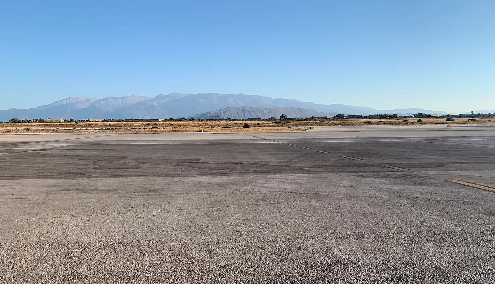 Apron / tarmac view at Chania Airport in July 2021.
