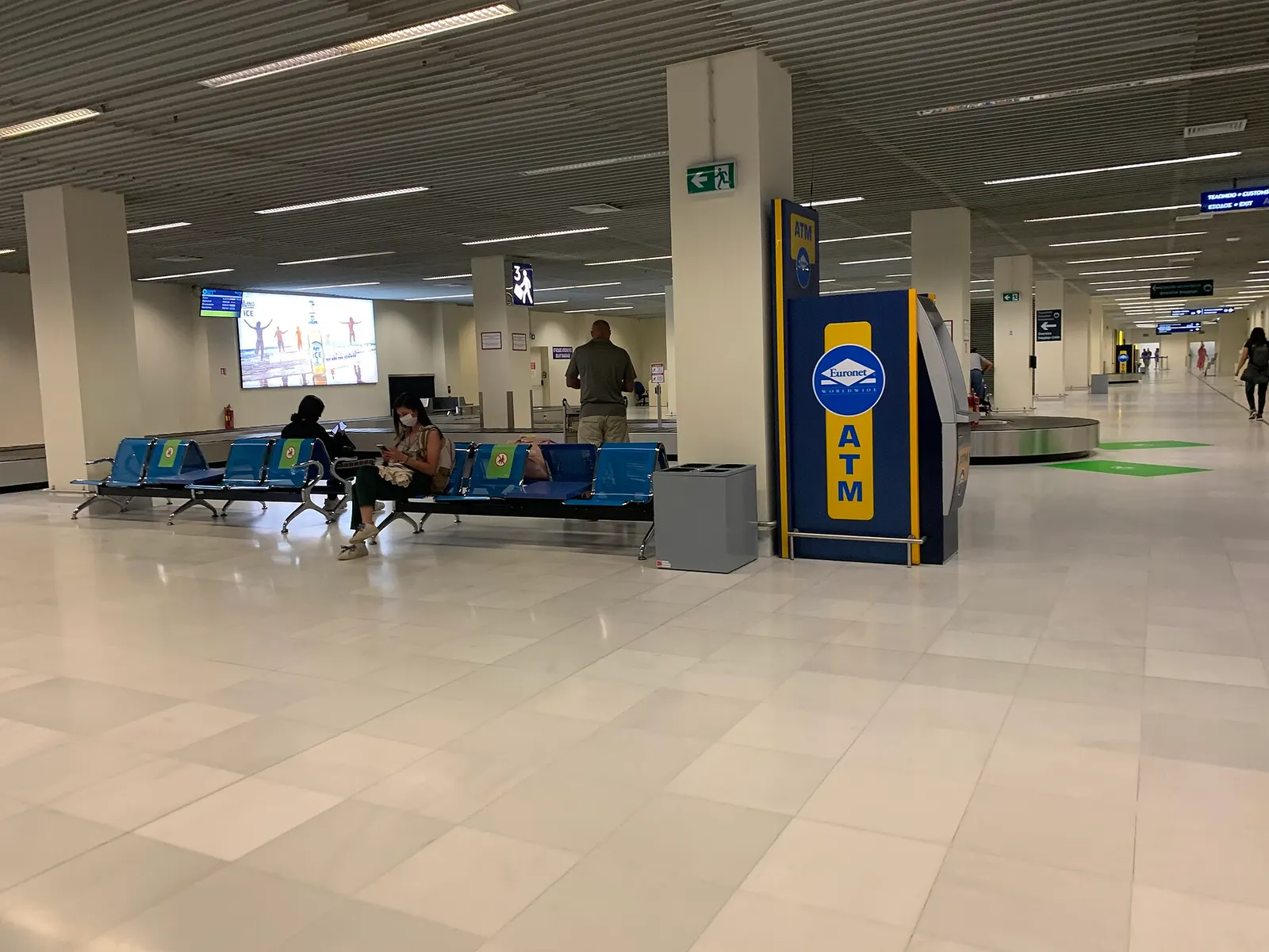 Interior view near baggage reclaim at Chania Airport in July 2021.