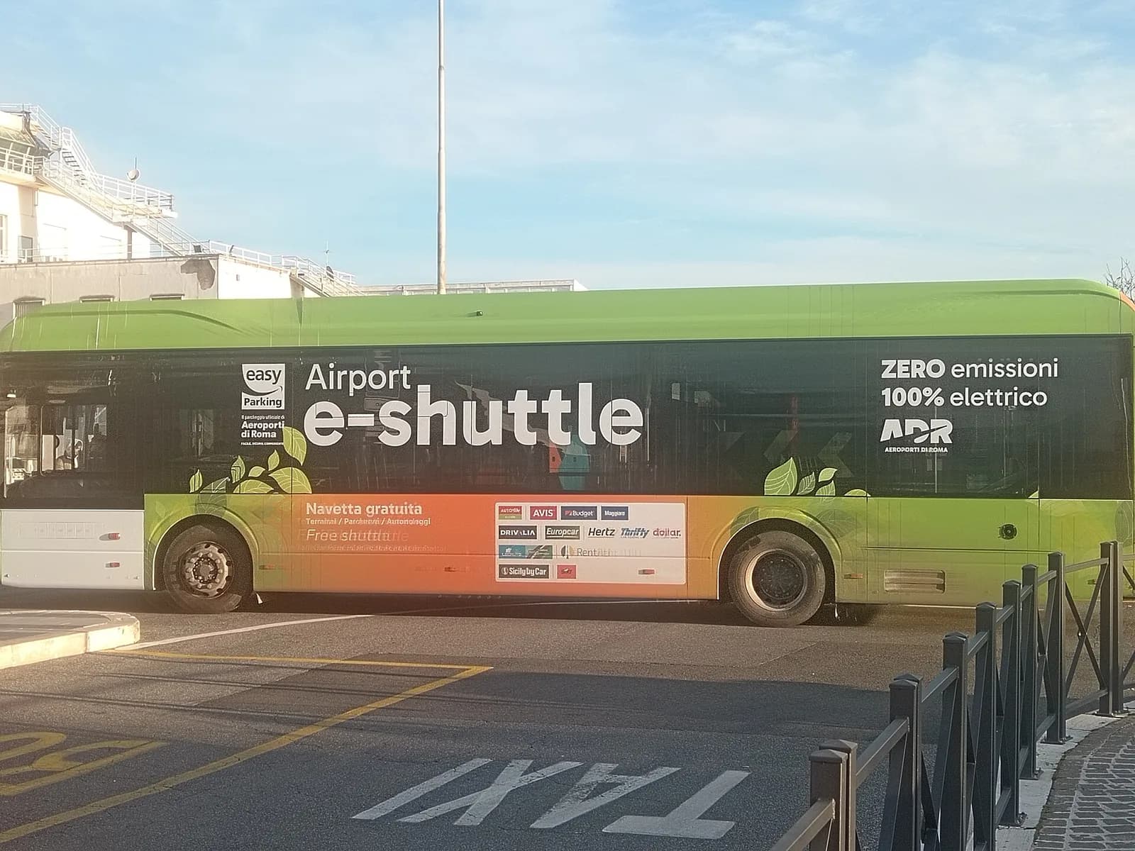Ciampino airport electric shuttle bus 2026