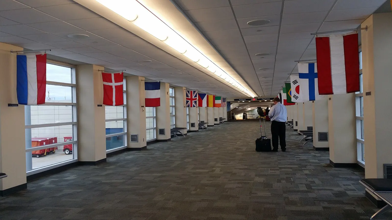 Exterior of The Eastern Iowa Airport terminal in September 2014.