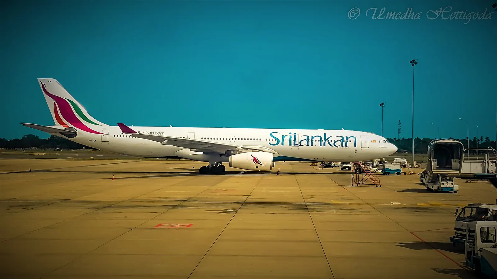 SriLankan Airlines Airbus A330-300 4R-ALM on the apron at Bandaranaike International Airport