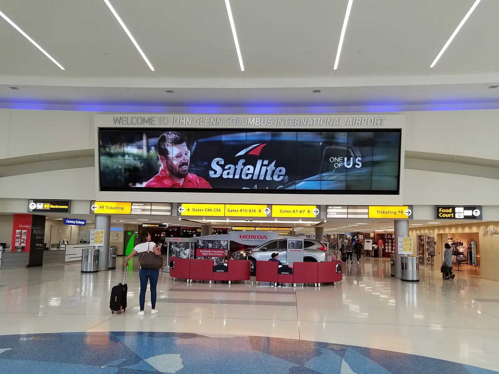 John Glenn International Airport Flight Information Board