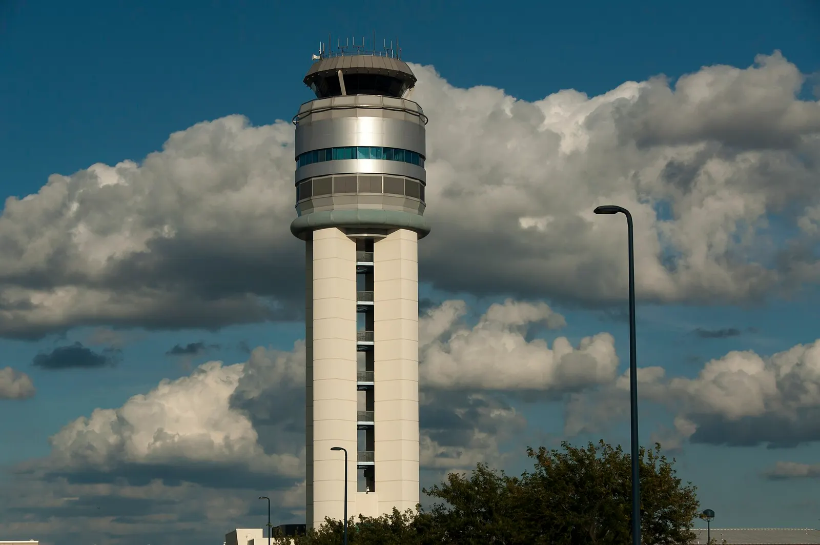 John Glenn Columbus International Airport (KCMH), formerly known as Port Columbus International Airport, Air Traffic Control Tower. Elevation: 815 ft. / 248.4 m (surveyed).