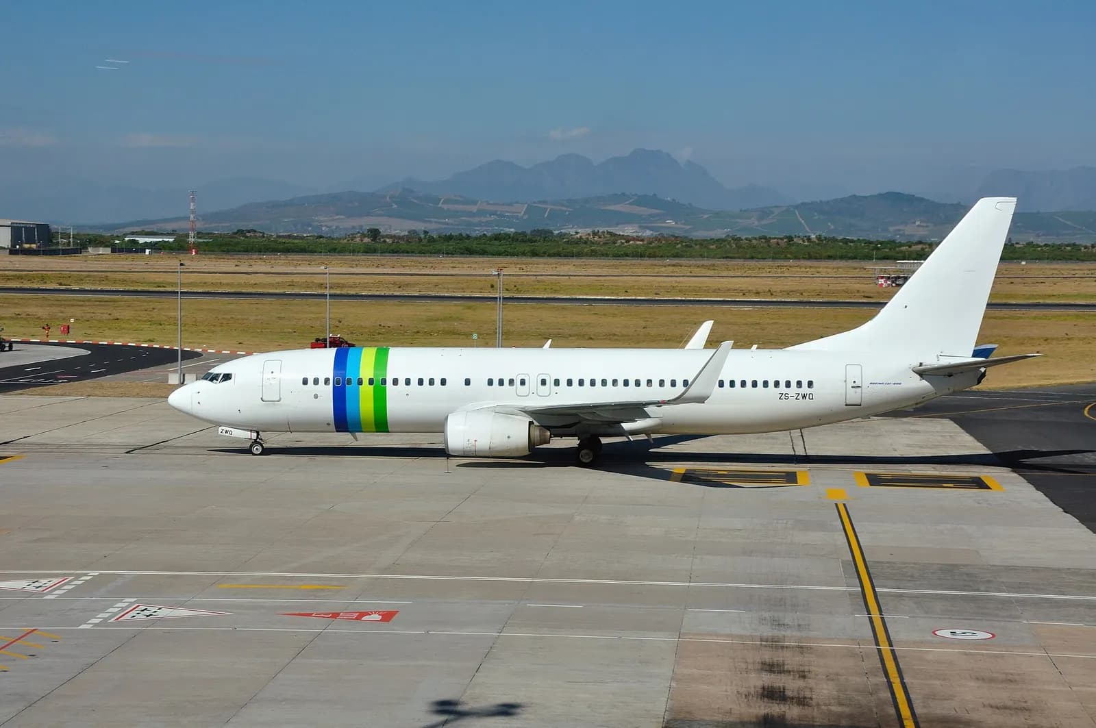 South Africa , Boeing B-737-8K2 /W of Kulula at Cape Town International Airport