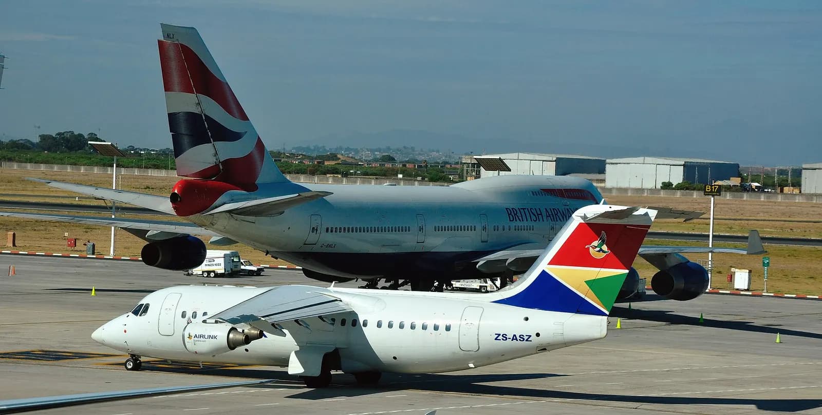 South Africa , Brithish Aerospace Avro RJ-85 of South African Airlink at Cape Town International Airport