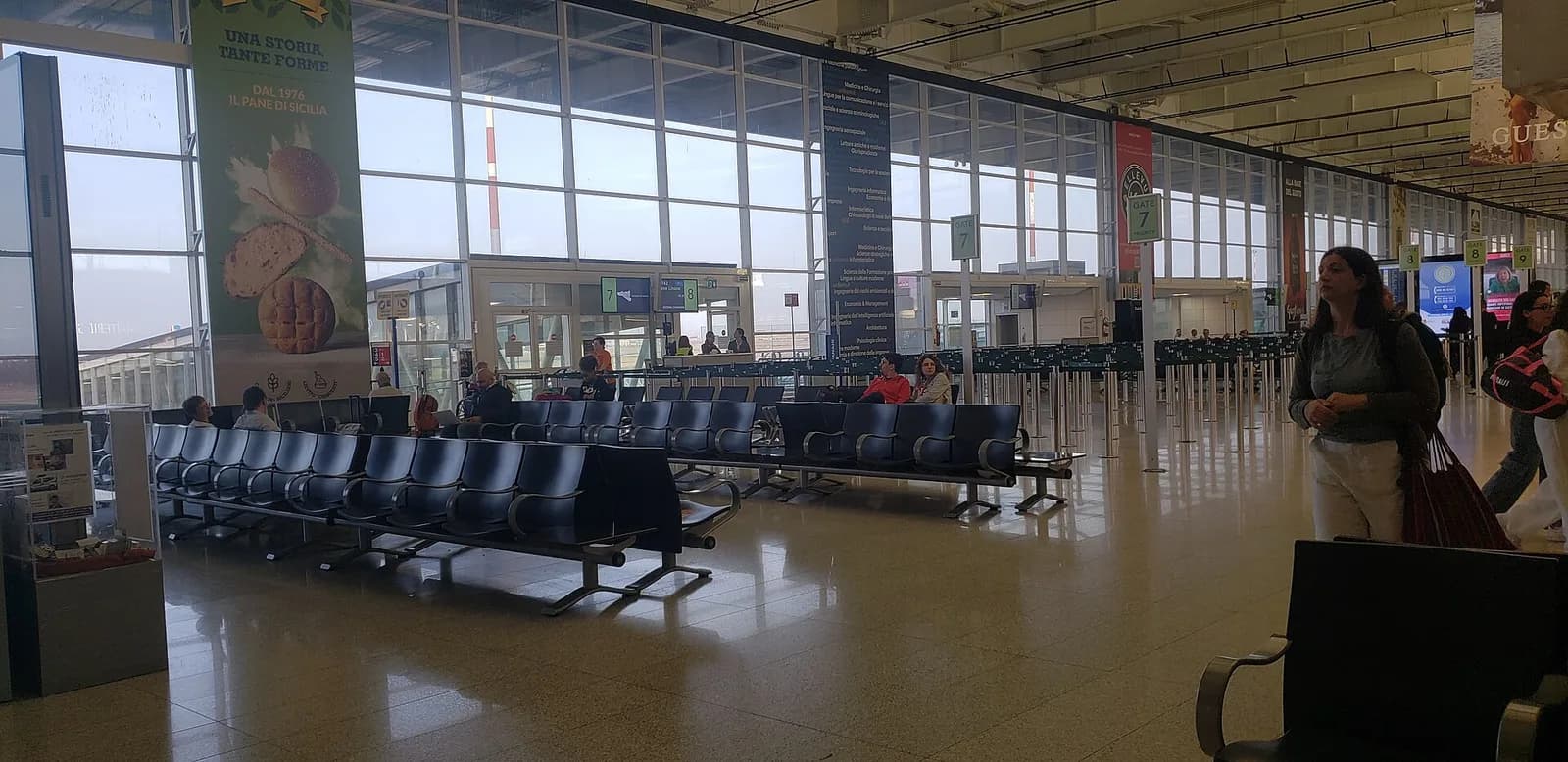 Departure hall area at Catania-Fontanarossa Airport
