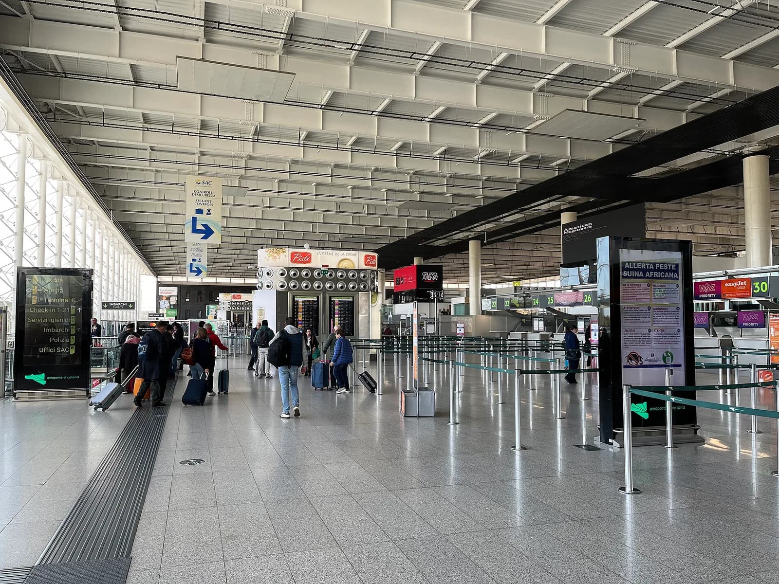 Catania-Fontanarossa Airport terminal surroundings in 2024