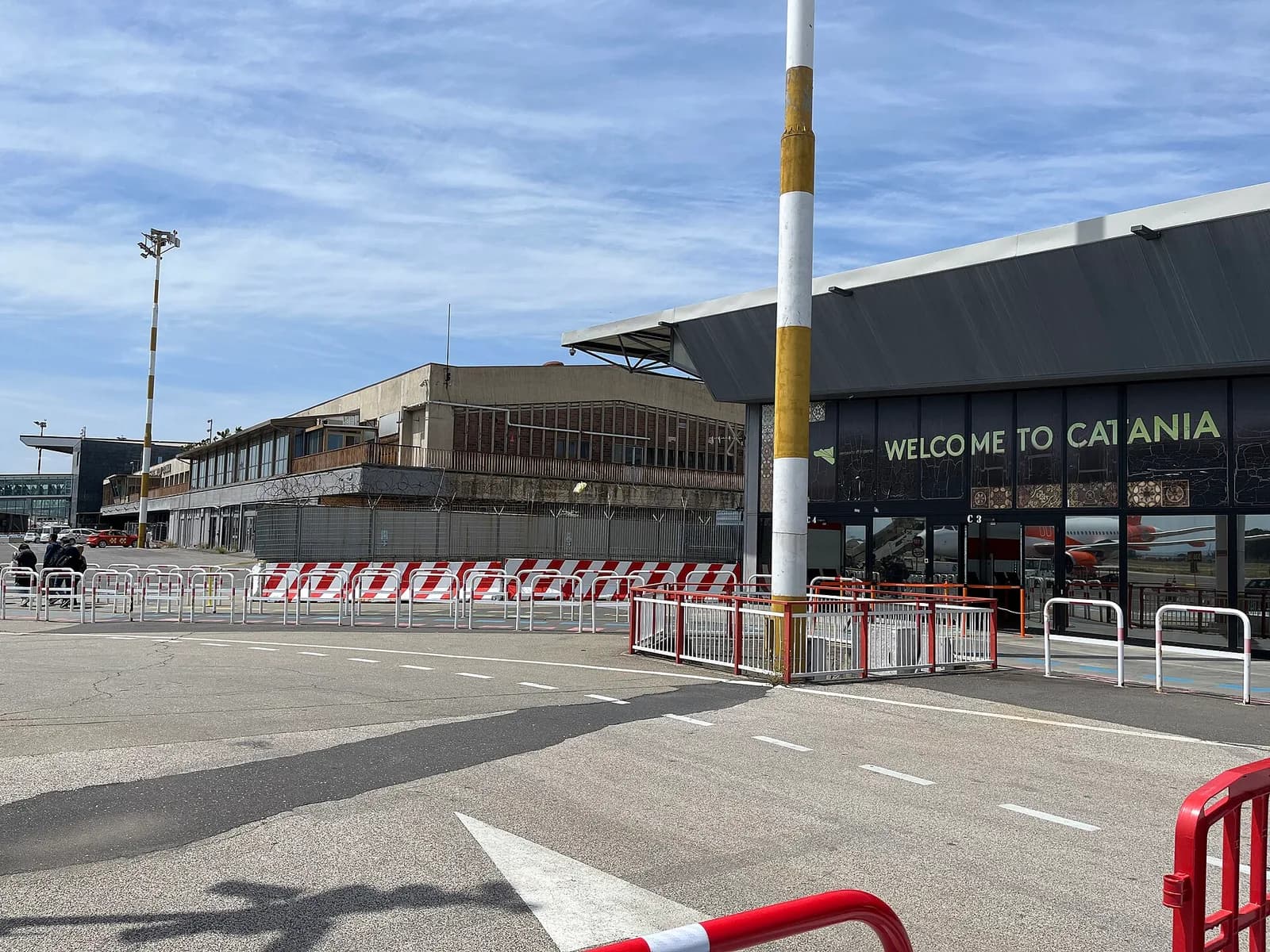 Passenger terminal exterior detail at Catania Fontanarossa in 2024